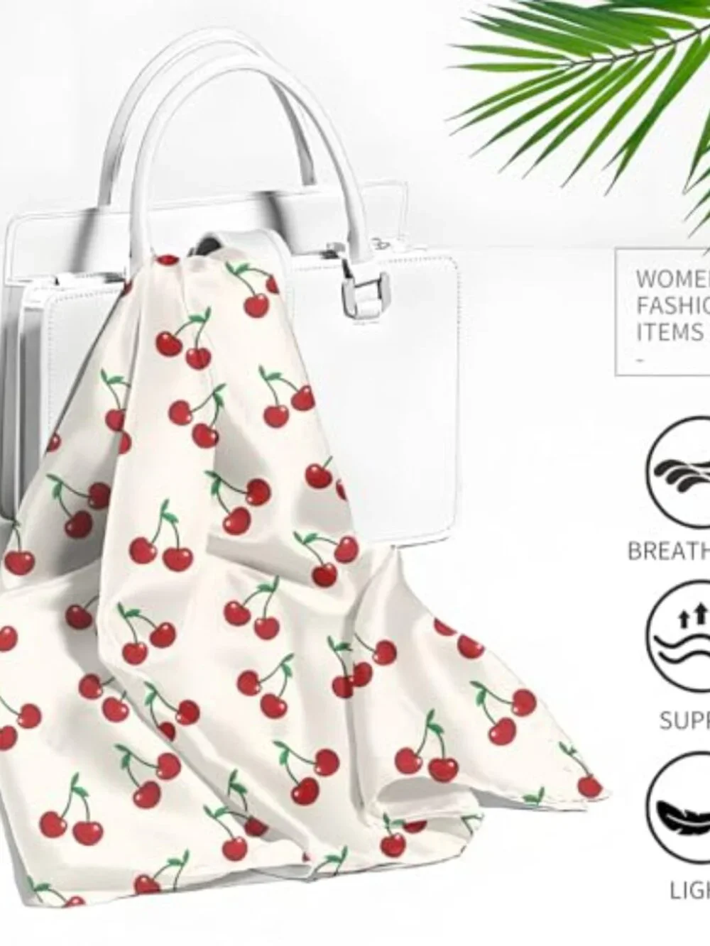 Silky Touch Large Square Polyester Fashion Scarf for Hair Wrapping and Neck